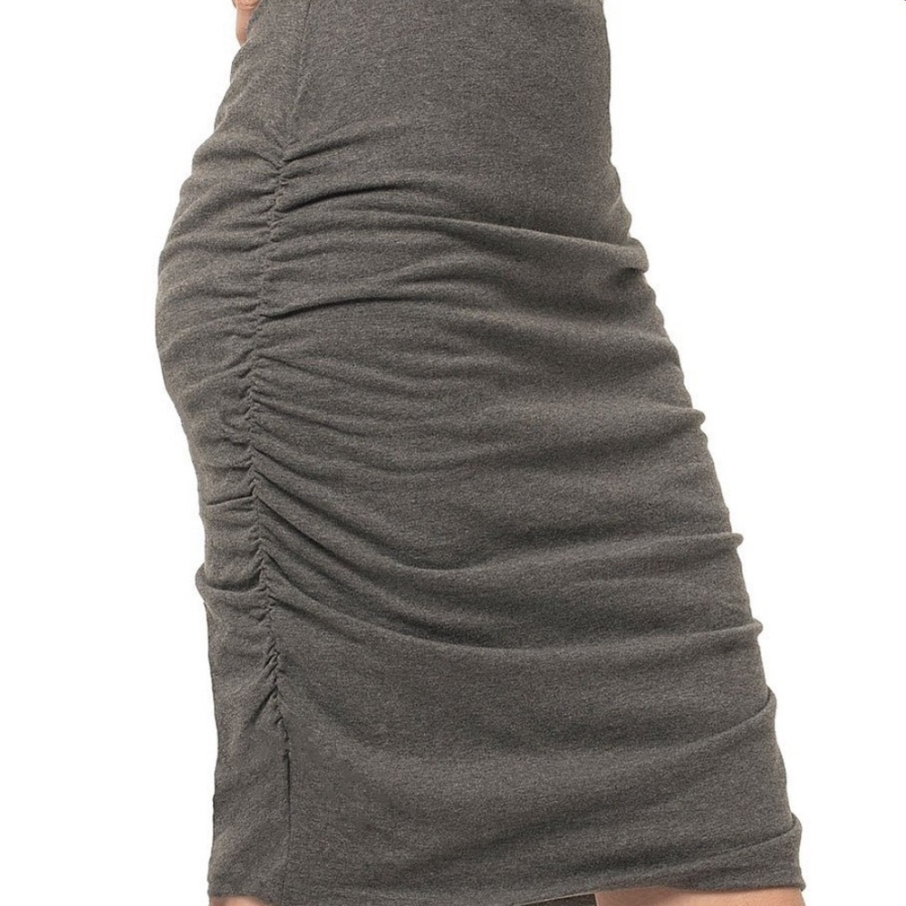 SYNERGY organic clothing ruched high waisted bodycon mini skirt